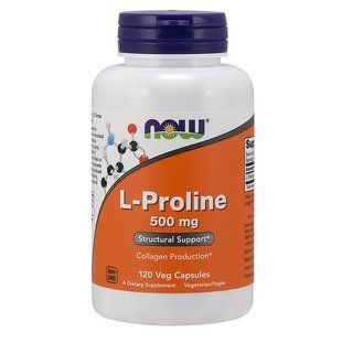 NOW Foods, L-Proline, 500 мг, 120 капсул